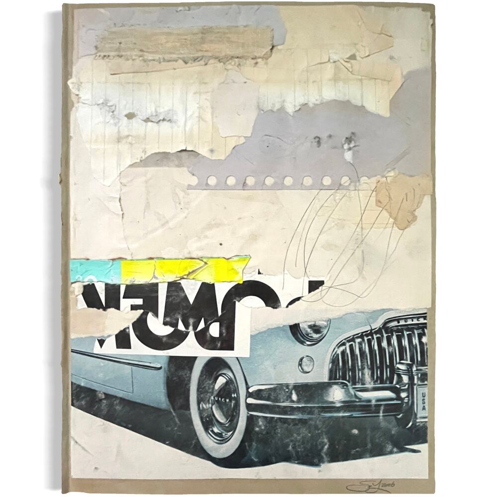 Original Mixed Media Modern Art Collage "Empaestic" 9.75x13" Signed